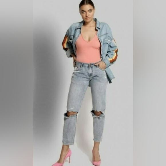 One Teaspoon Awesome Baggies Distressed Jeans Montana Blue Size 29 NEW - Picture 1 of 15